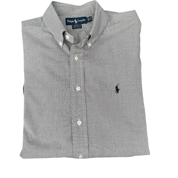Ralph Lauren Checked Button Up Shirt 16 1/2 - Picture 1 of 5